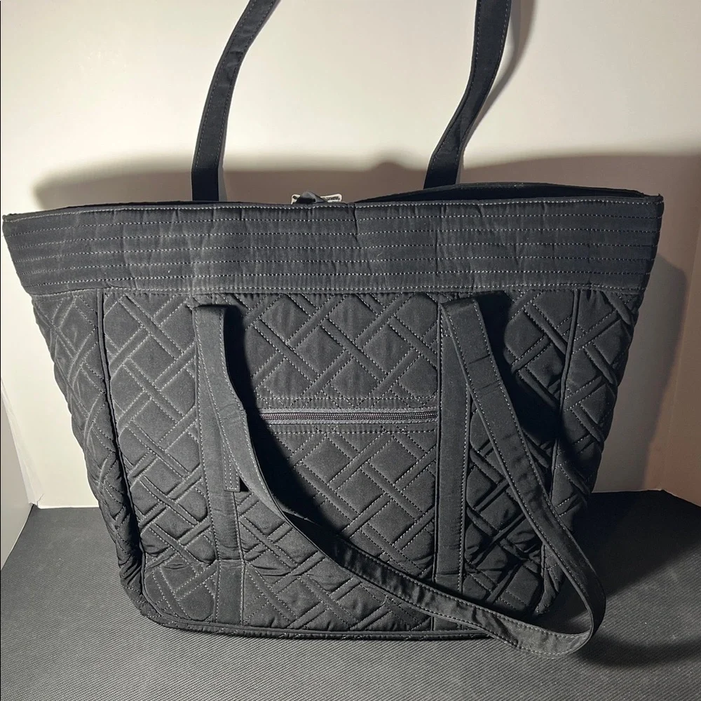 Black Vera Bradley  Quilted Tote Bag - Picture 2 of 8